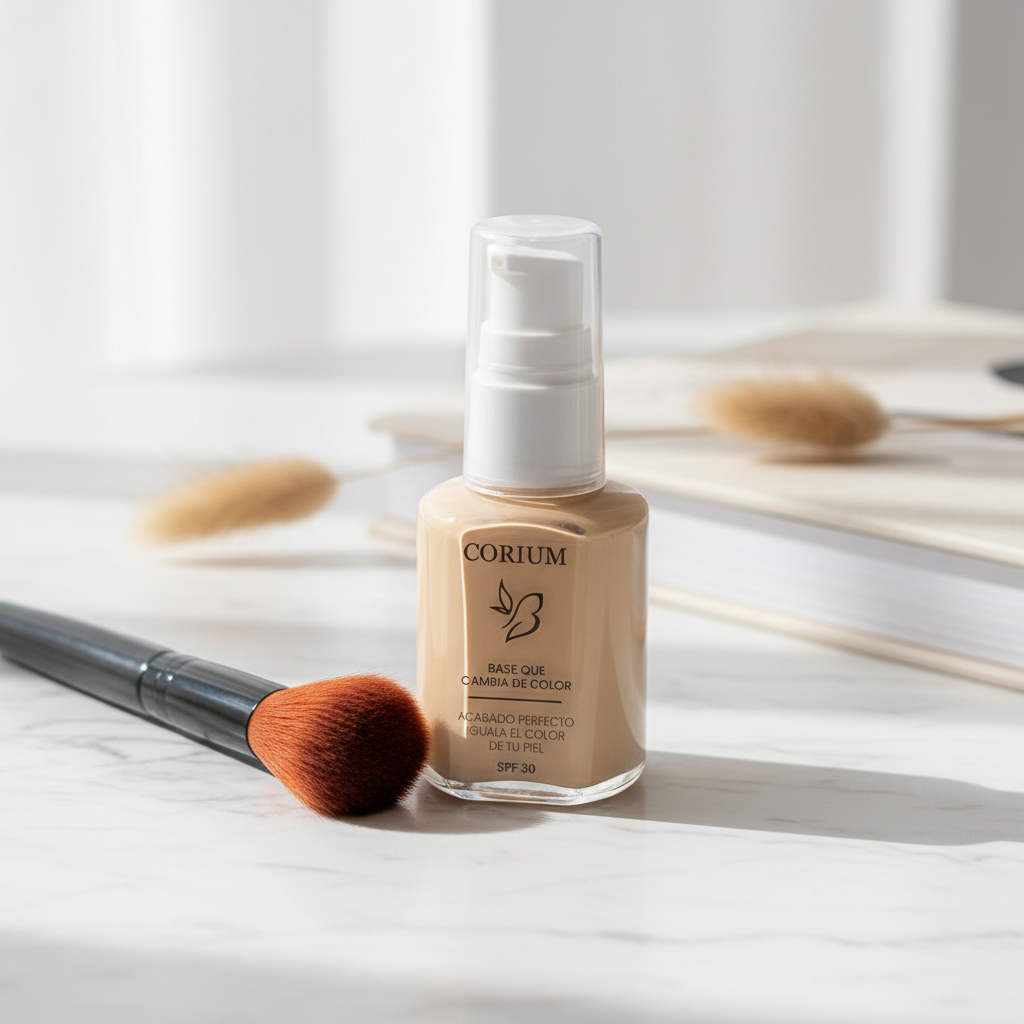 Base Maquillaje 4 en 1 Corium® + Brocha de Regalo